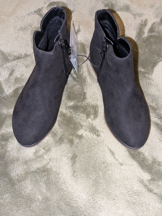 Cat & Jack Other - wonder nation Black Suede-Look Side Zip Ankle Boots